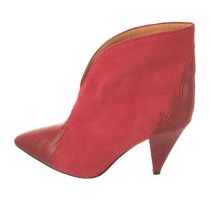 Isabel Marant Women’s Red Suede Leather Boots Siz… - image 1